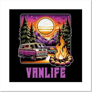 Vanlife sunset purples Posters and Art